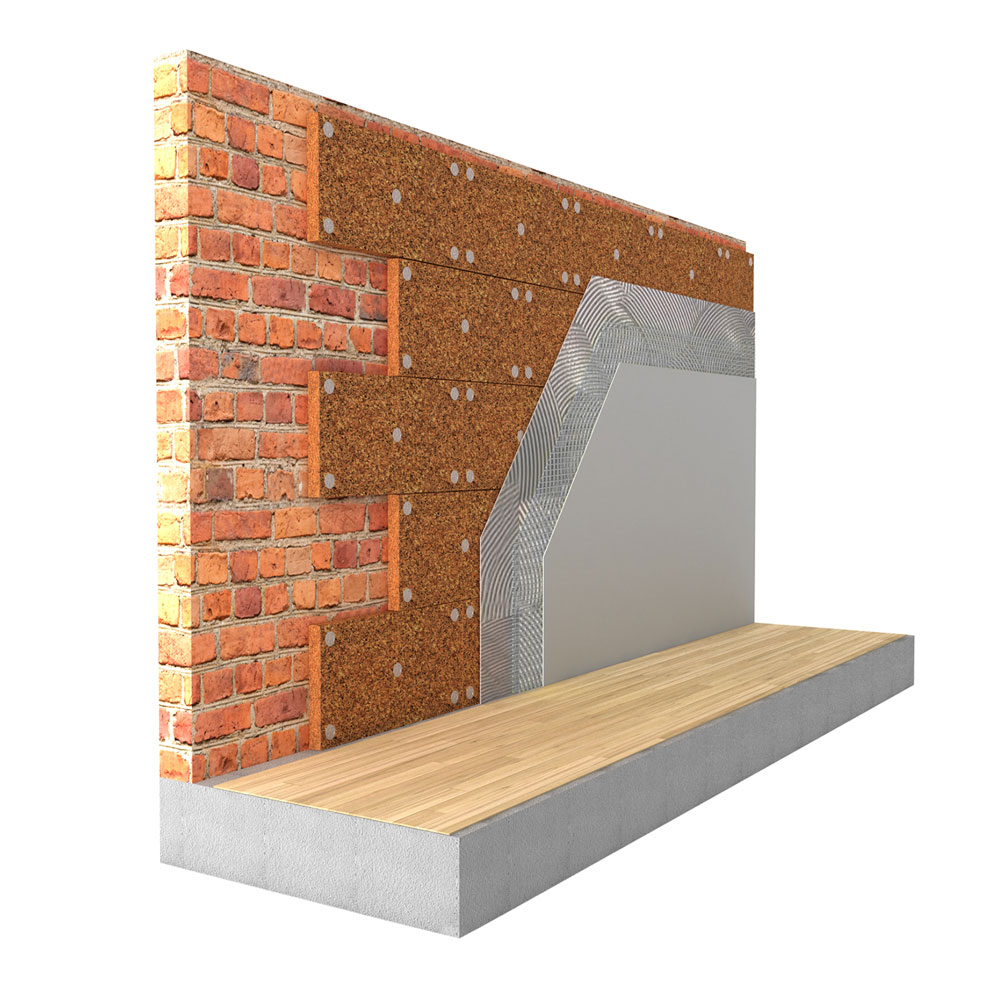 Cappotto termico interno in sughero Cork Panels